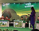 Mallika Sarabhai conducting the quiz at WWF-India