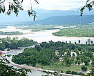 A view of the Rajaji National Park’s forests on the banks of River Ganga.