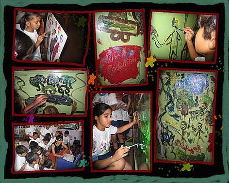   At WWF’s mural workshop, the 'colorful time' drew large participants at Surf Excel Children’s ... / &copy;: WWF-India
