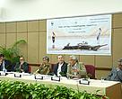 The speakers addressing the launch event